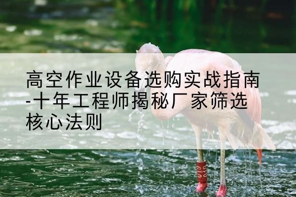 青川剪叉式升降机厂家-高空作业设备选购实战指南-十年工程师揭秘厂家筛选核心法则